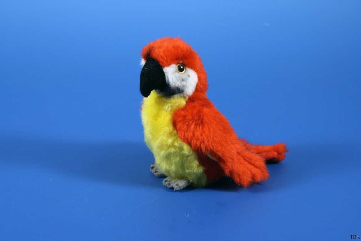 Papagei gelb-rot, Plüschtier - Kuscheltier